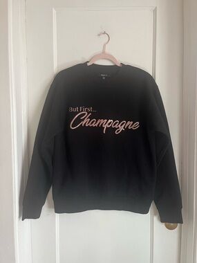 Brunette the Label "But First... Champagne" in Rose Gold Script